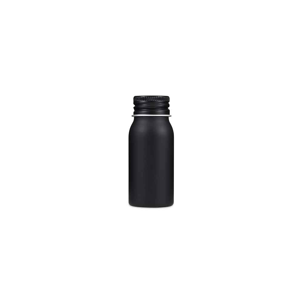 Aluminium Screw Lid Bottle for product code T9952. The tin is black with a screw lid.