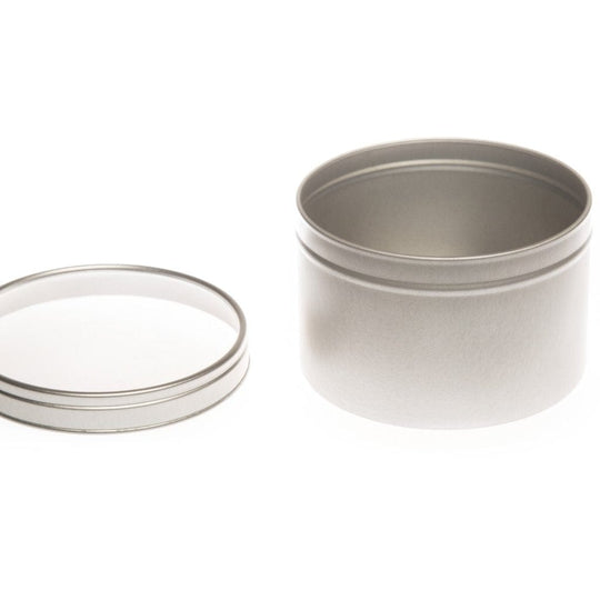 Silver Round Seamless Slip Lid Tins with Windows T0708W - Tinware Direct