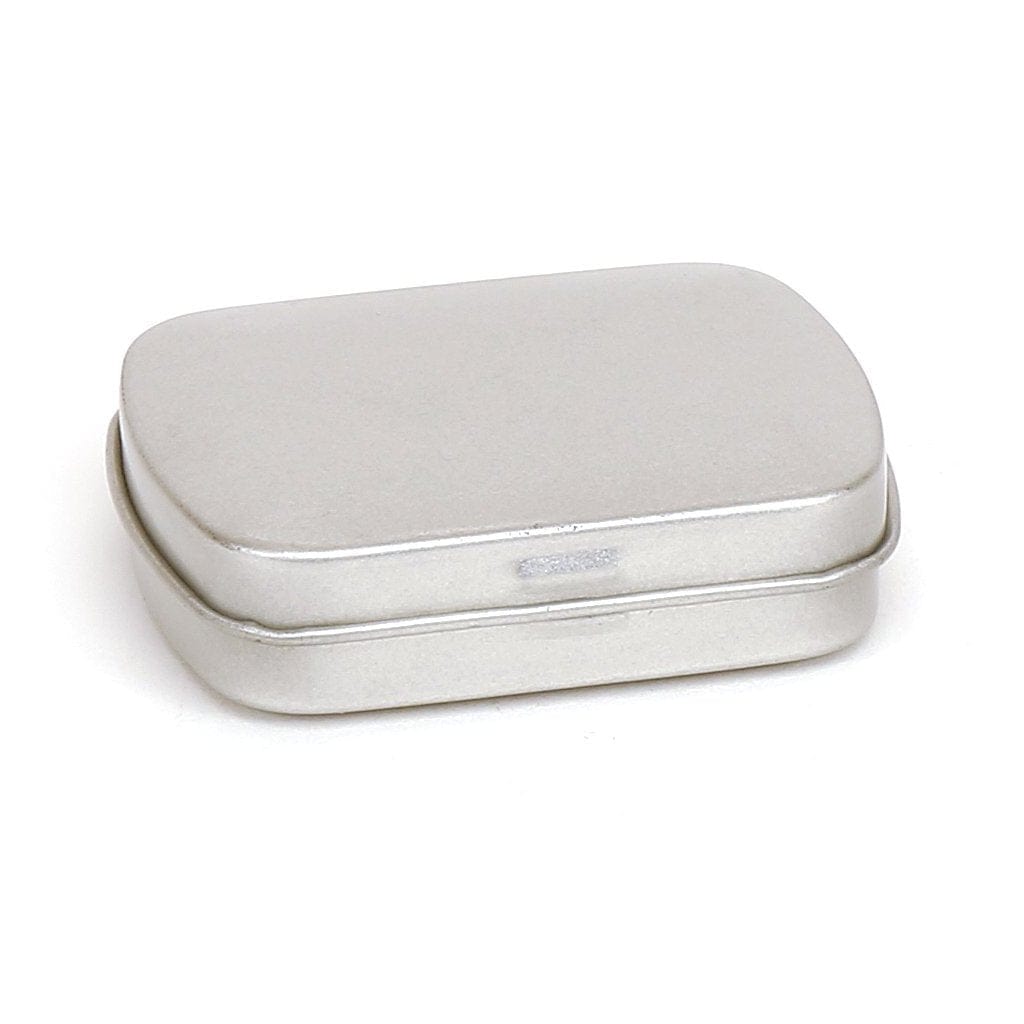 Silver Rectangular Hinged Stationery Tins T4009 - Tinware Direct