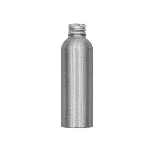 Silver Aluminium Screw Lid Bottles with Optional Pump or Spray Caps T9908 - Tinware Direct